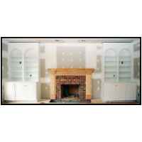 example of the bookcase audio/visual hearth fireplace mantle surround type of work.