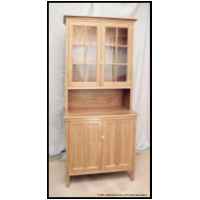 Cherry kitchen utility cabinet, true divided light doors, cupboard latches and butt hinges.