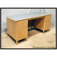 Free standing maple desk
