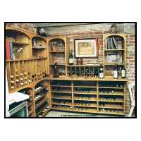 Wine Cellar fixtures constructed from furniture grade white pine