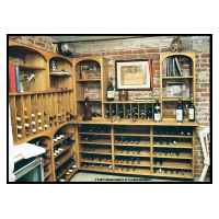 Wine Cellar fixtures contructed from furniture grade white pine